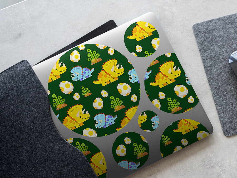 team triceratops dinosaur DIY Laptop Stickers