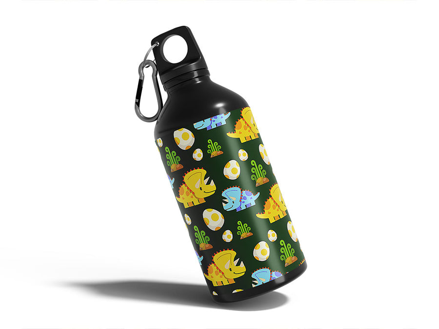 team triceratops dinosaur Water Bottle DIY Stickers