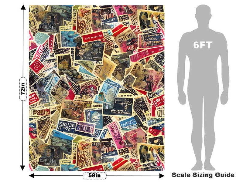 Telephone Pole Sticker Bomb Vehicle Wrap Scale~Rwraps Series 914 Telephone Pole Sticker Bomb Measurements~2