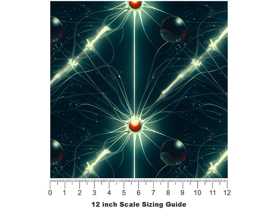 Teleportation Beam Science Fiction Vinyl Film Pattern Size 12 inch Scale~Rwraps Teleportation Beam Science Fiction Sizing Chart~2
