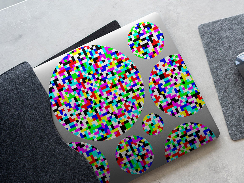 television static pixel DIY Laptop Stickers