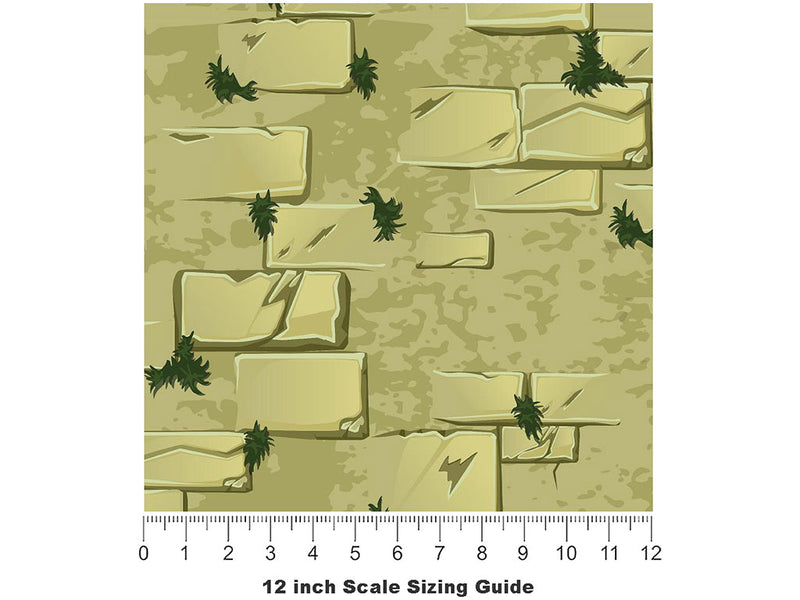 Temple Pathway Brick Vinyl Film Pattern Size 12 inch Scale~Rwraps Temple Pathway Brick Sizing Chart~3