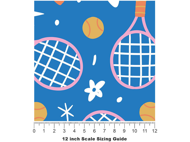 Tennis Fun Sport Vinyl Film Pattern Size 12 inch Scale~Rwraps Tennis Fun Sport Sizing Chart~2