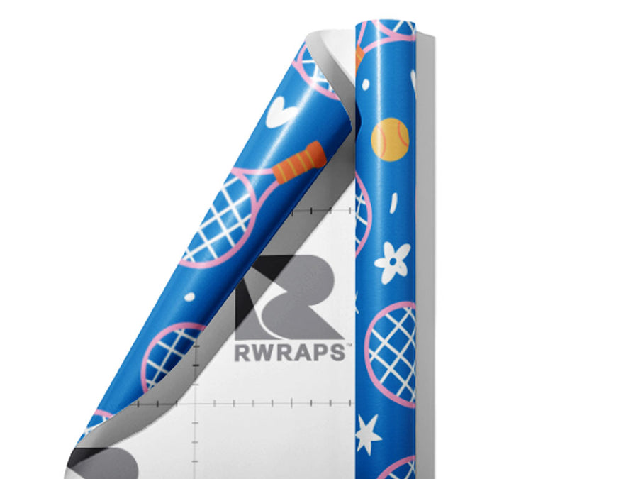 Tennis Fun Sport Wrap Film Sheets~Rwraps Series 914 Tennis Fun Sport Scrolled Sheet~3