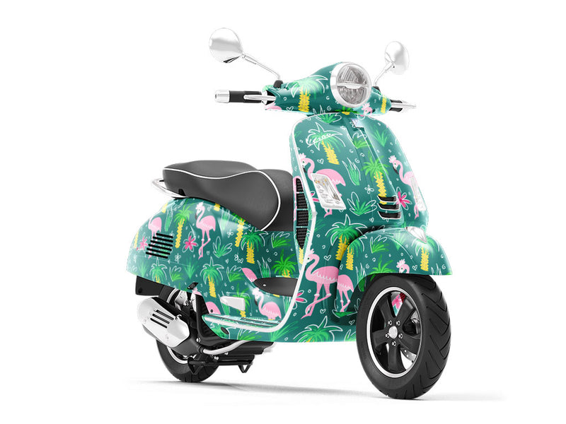 Tepid Tropics Birds Vespa Scooter Wrap Film
