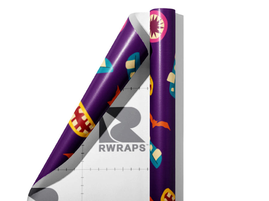 Terrible Teeth Halloween Wrap Film Sheets~Rwraps Series 914 Terrible Teeth Halloween Scrolled Sheet~3