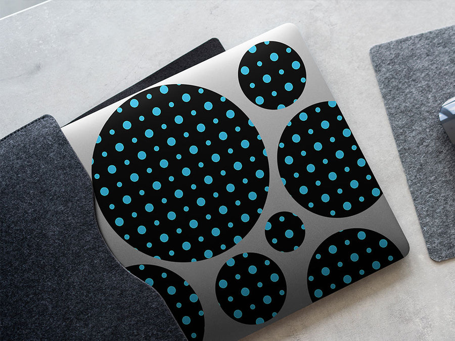 terrific teal polka dot DIY Laptop Stickers