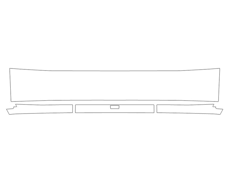 cybertruck 3M Clear Bra Bumper Precut PPF Diagram