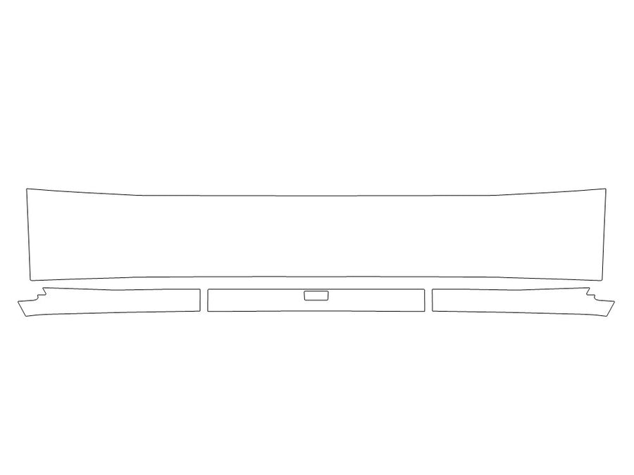cybertruck 3M Clear Bra Bumper Precut PPF Diagram