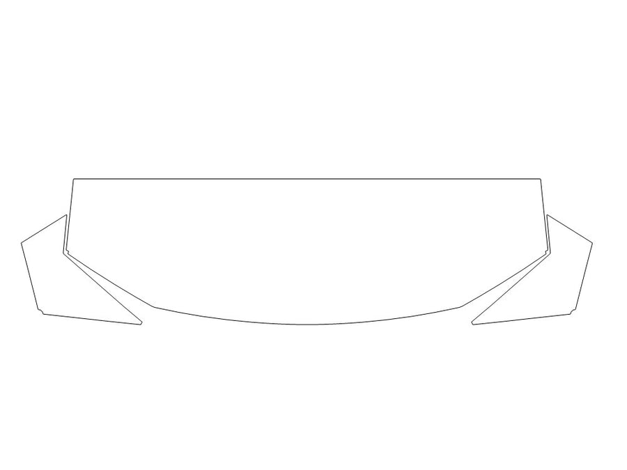 cybertruck Avery Dennison Clear Bra Hood Precut PPF Diagram