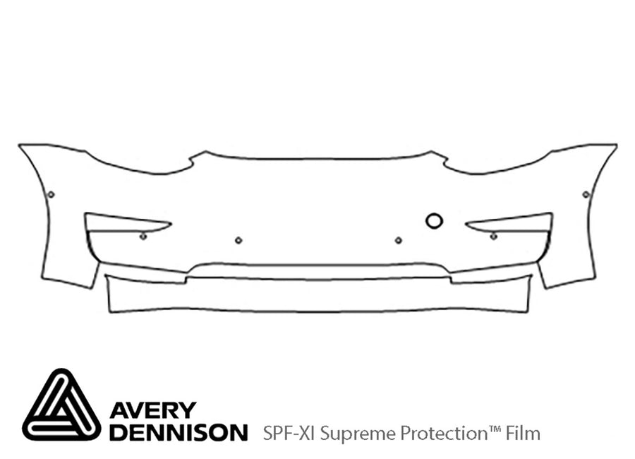 model 3 Avery Dennison Clear Bra Bumper Precut PPF Diagram