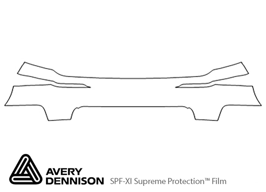 model 3 Avery Dennison Clear Bra Door Cup Precut PPF Diagram