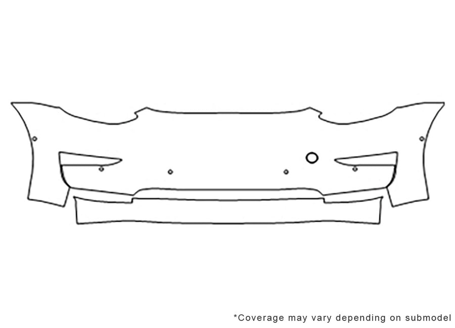 model 3 Avery Dennison Clear Bra Bumper Precut PPF Diagram