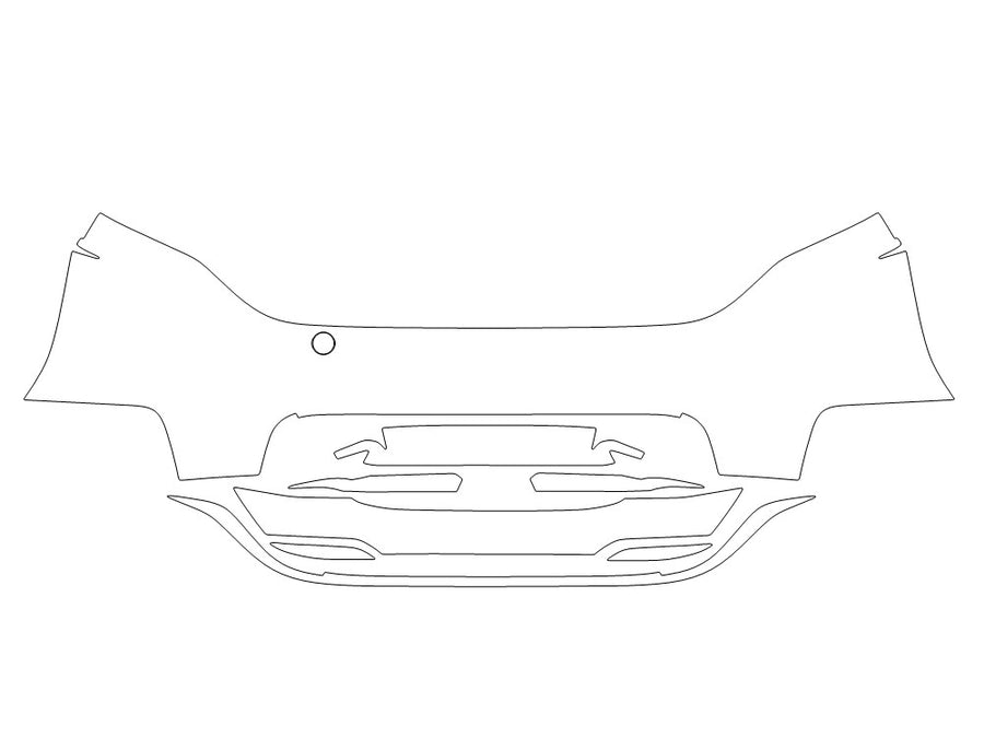 model 3 3M Clear Bra Door Cup Precut PPF Diagram