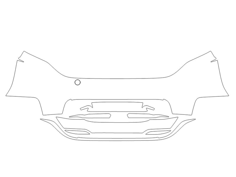 model 3 Avery Dennison Clear Bra Door Cup Precut PPF Diagram