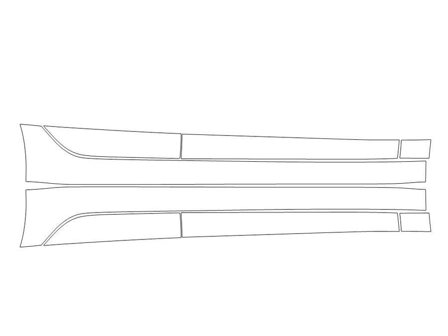 model 3 3M Clear Bra Door Cup Precut PPF Diagram