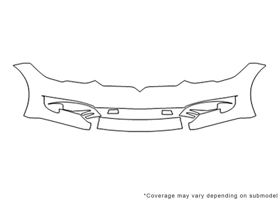 model s Avery Dennison Clear Bra Bumper Precut PPF Diagram