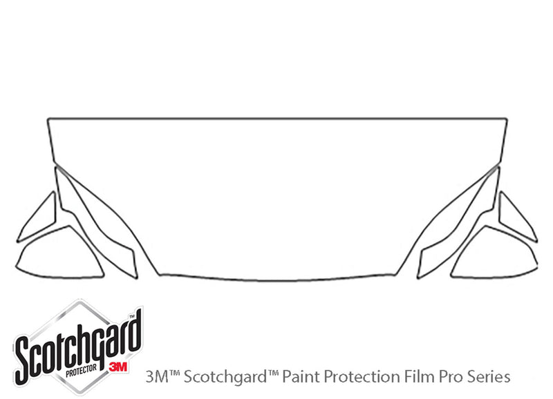 model x 3M Clear Bra Hood Precut PPF Diagram