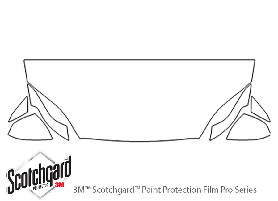 model x 3M Clear Bra Hood Precut PPF Diagram