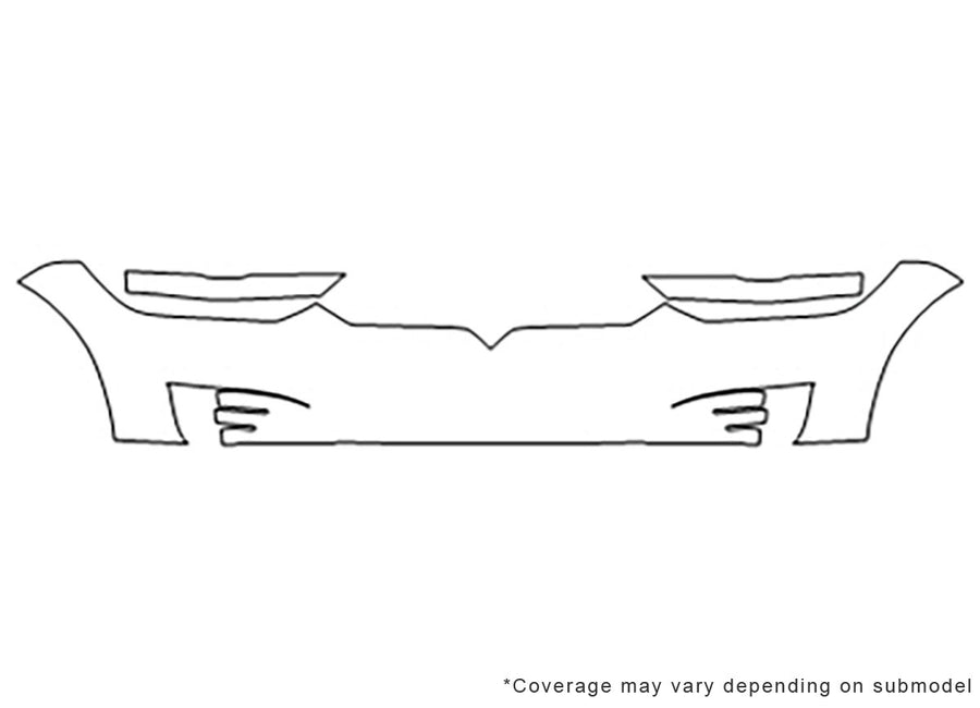 model x 3M Clear Bra Bumper Precut PPF Diagram