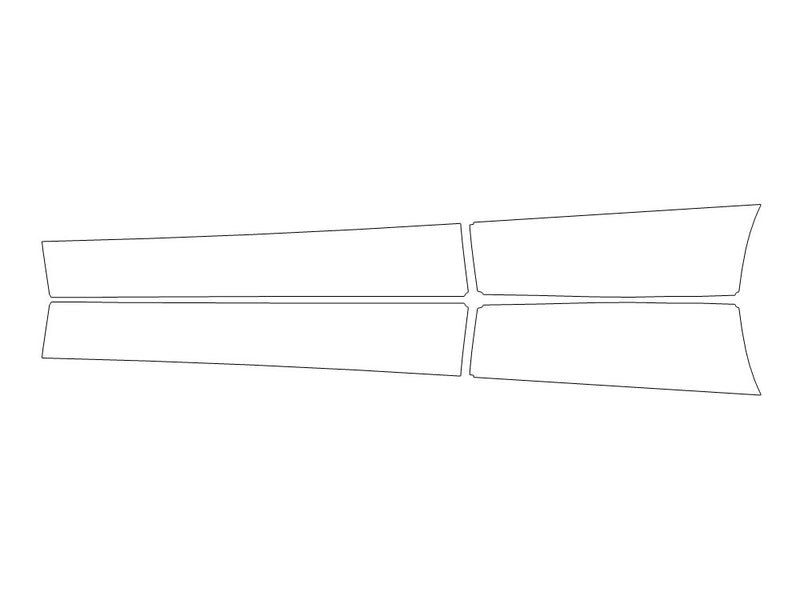model y Avery Dennison Clear Bra Door Cup Precut PPF Diagram