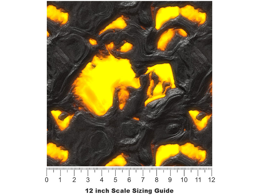 The Blob Lava Vinyl Film Pattern Size 12 inch Scale~Rwraps The Blob Lava Sizing Chart~2