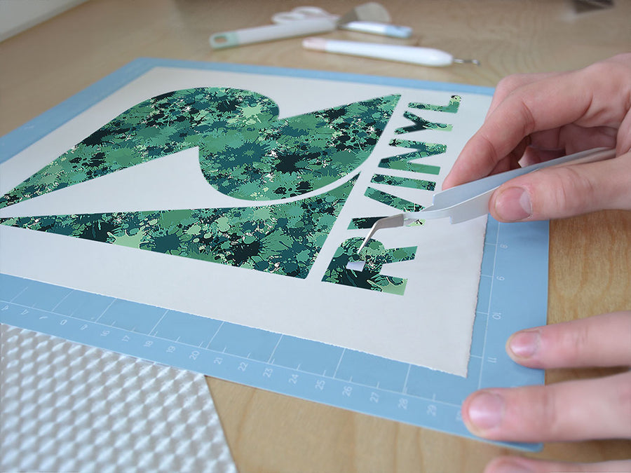 the brush paint splatter Easy Weed Craft Vinyl