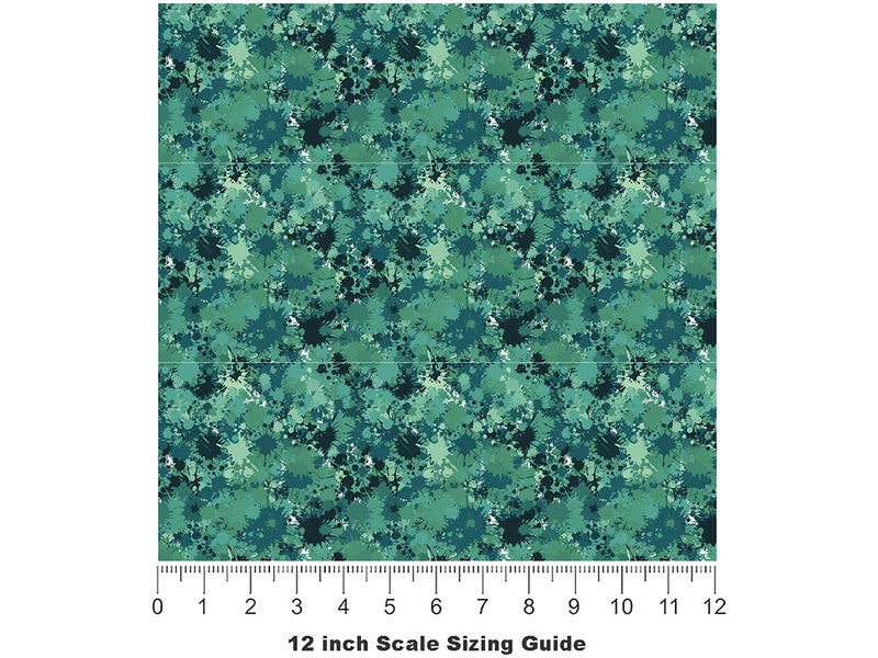The Brush Paint Splatter Vinyl Film Pattern Size 12 inch Scale~Rwraps The Brush Paint Splatter Sizing Chart~2