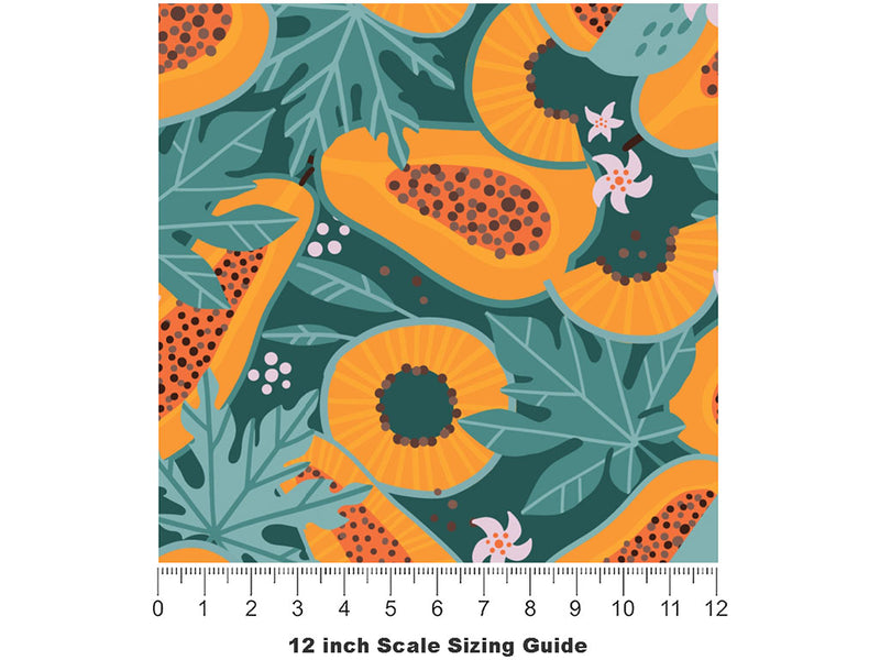 The Coorg Fruit Vinyl Film Pattern Size 12 inch Scale~Rwraps The Coorg Fruit Sizing Chart~2