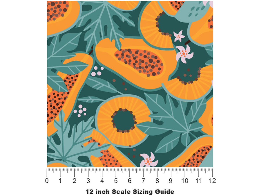 The Coorg Fruit Vinyl Film Pattern Size 12 inch Scale~Rwraps The Coorg Fruit Sizing Chart~2