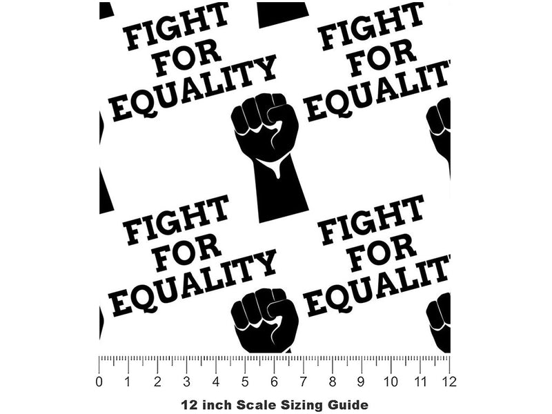 The Fight Americana Vinyl Film Pattern Size 12 inch Scale~Rwraps The Fight Americana Sizing Chart~3