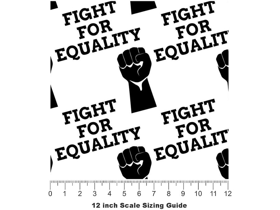 The Fight Americana Vinyl Film Pattern Size 12 inch Scale~Rwraps The Fight Americana Sizing Chart~3