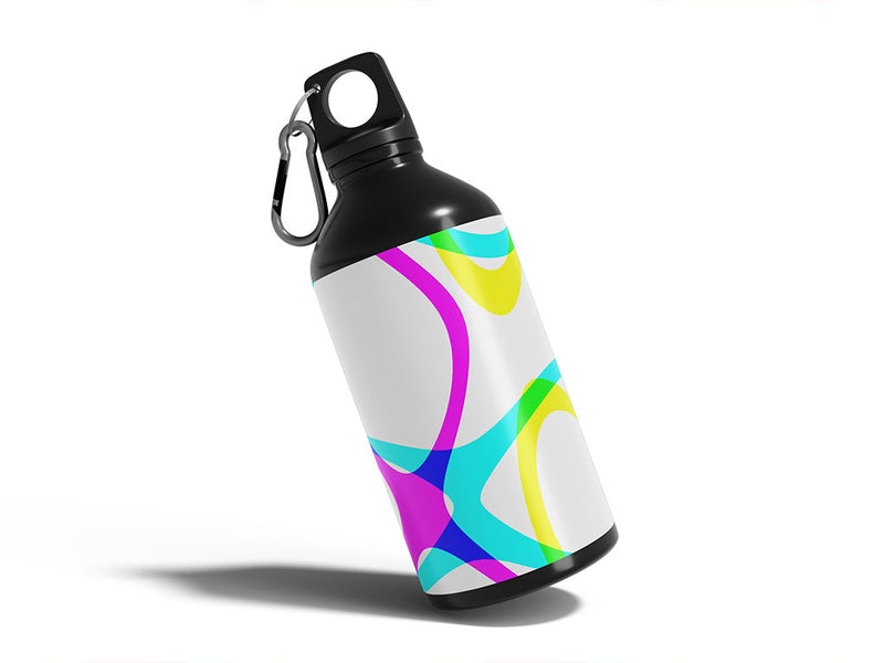 the funhouse retro Water Bottle DIY Stickers