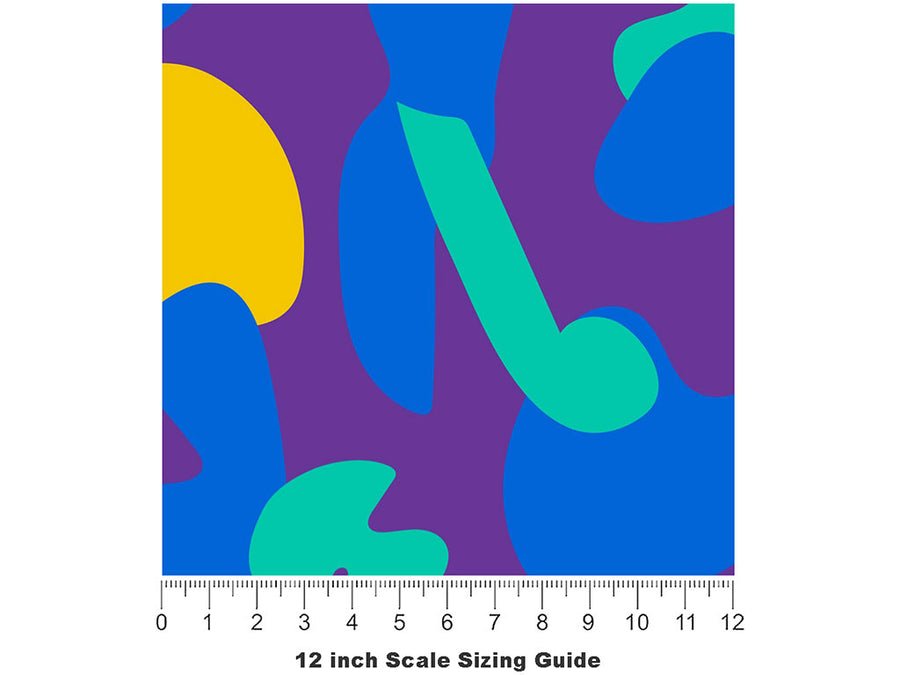 The Murex Abstract Vinyl Film Pattern Size 12 inch Scale~Rwraps The Murex Abstract Sizing Chart~2