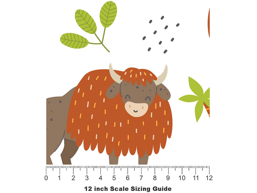 The Range Animal Vinyl Film Pattern Size 12 inch Scale~Rwraps The Range Animal Sizing Chart~2