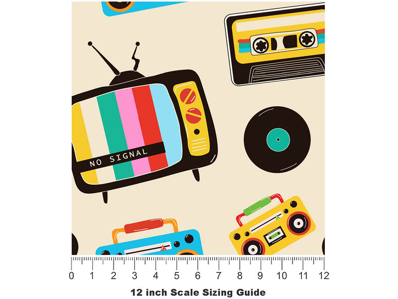 The Tube Retro Vinyl Film Pattern Size 12 inch Scale~Rwraps The Tube Retro Sizing Chart~2