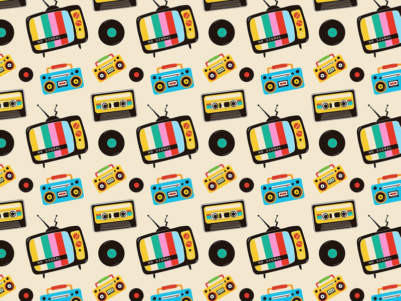 The Tube Retro Vinyl Wrap Pattern~Rwraps Series 914 Digitally Printed Vinyl Wrap~0