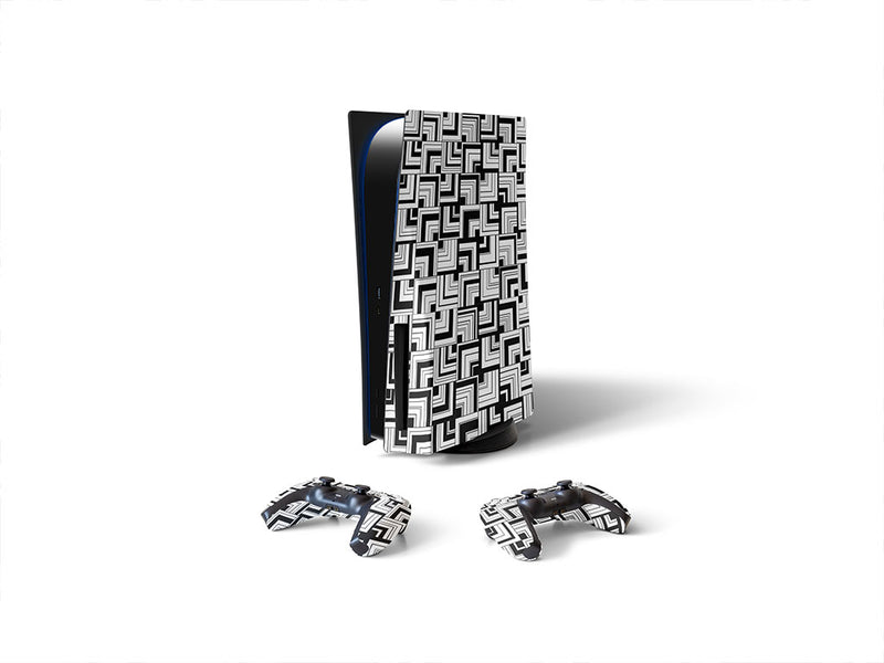 the vertical art deco Sony PS5 DIY Skin