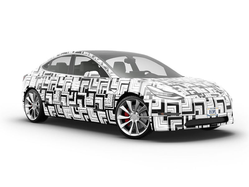 The Vertical Art Deco Vehicle Vinyl Wrap