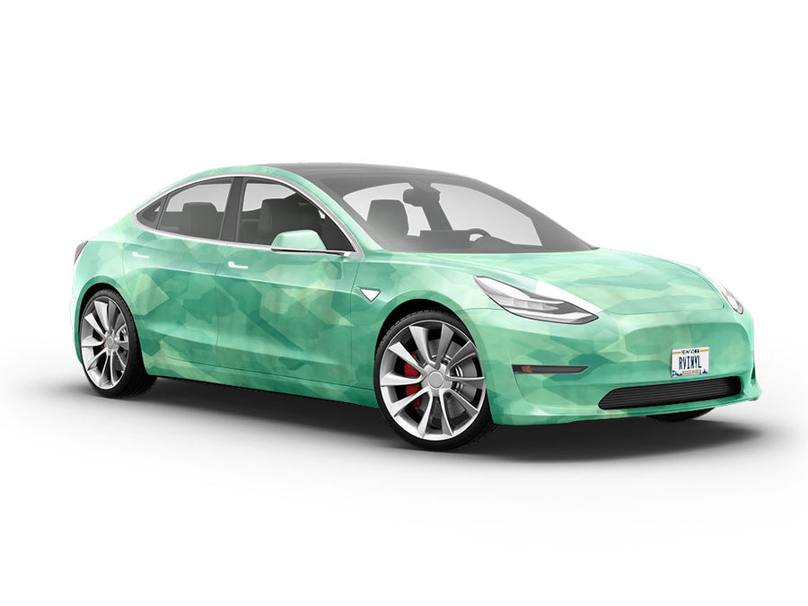 The Waves Watercolor Vehicle Vinyl Wrap