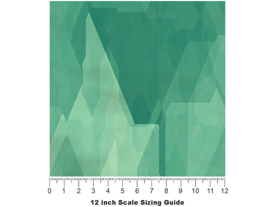The Waves Watercolor Vinyl Film Pattern Size 12 inch Scale~Rwraps The Waves Watercolor Sizing Chart~2