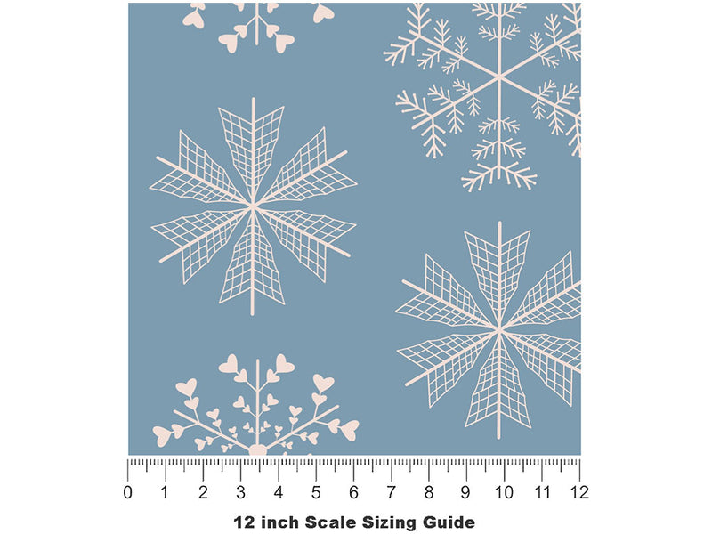 Thin Ice Snow Vinyl Film Pattern Size 12 inch Scale~Rwraps Thin Ice Snow Sizing Chart~2