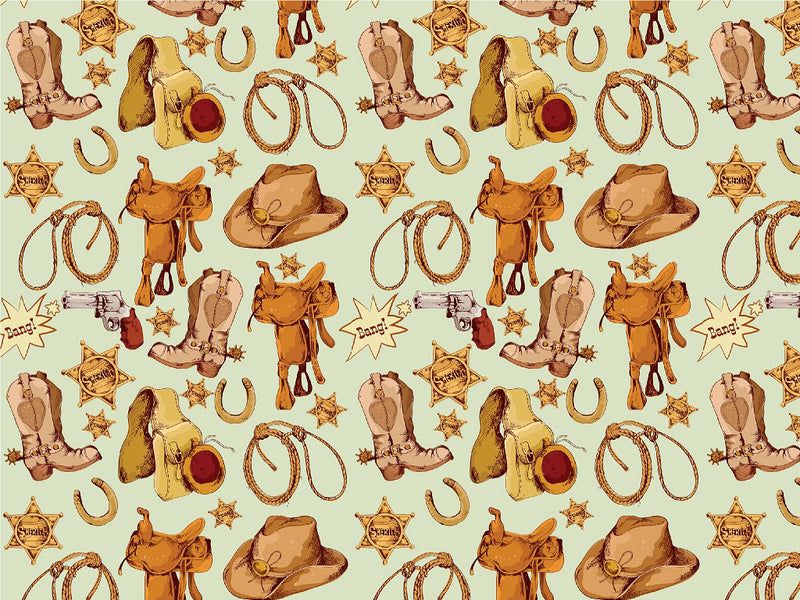 This Town Cowboy Vinyl Wrap Pattern~Rwraps Series 914 Digitally Printed Vinyl Wrap~0