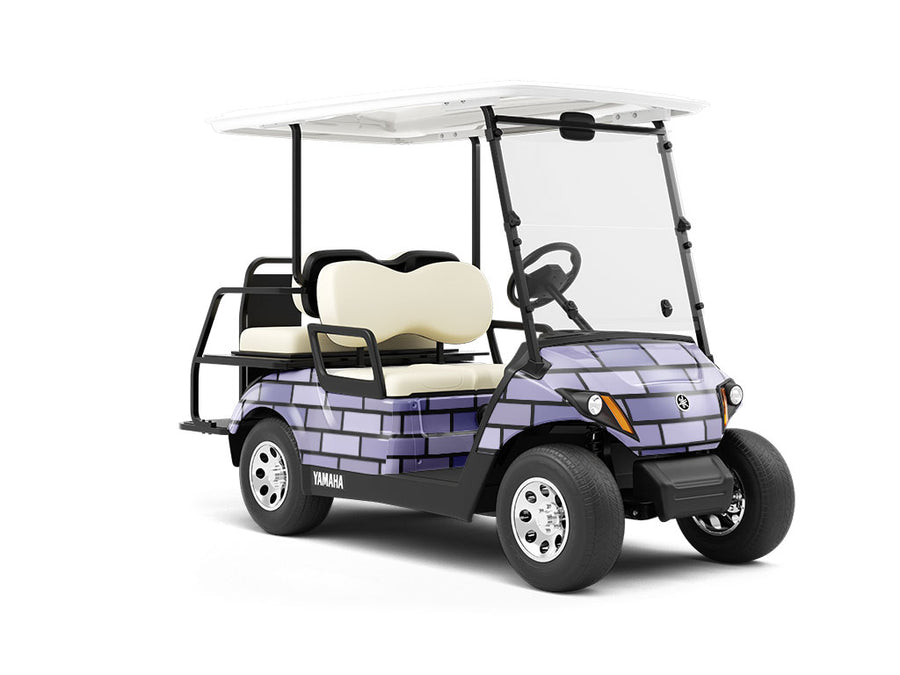 Thistle Purple Brick Wrapped Golf Cart