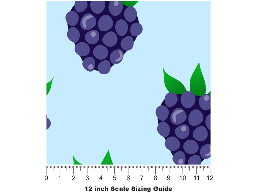 Thornless Bounty Fruit Vinyl Film Pattern Size 12 inch Scale~Rwraps Thornless Bounty Fruit Sizing Chart~2