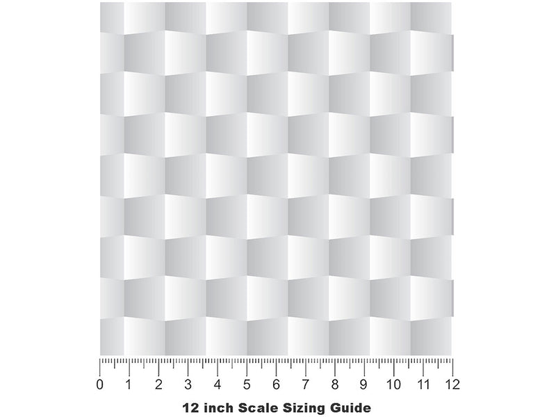 Three Dimensional Optical Illusion Vinyl Film Pattern Size 12 inch Scale~Rwraps Three Dimensional Optical Illusion Sizing Chart~2