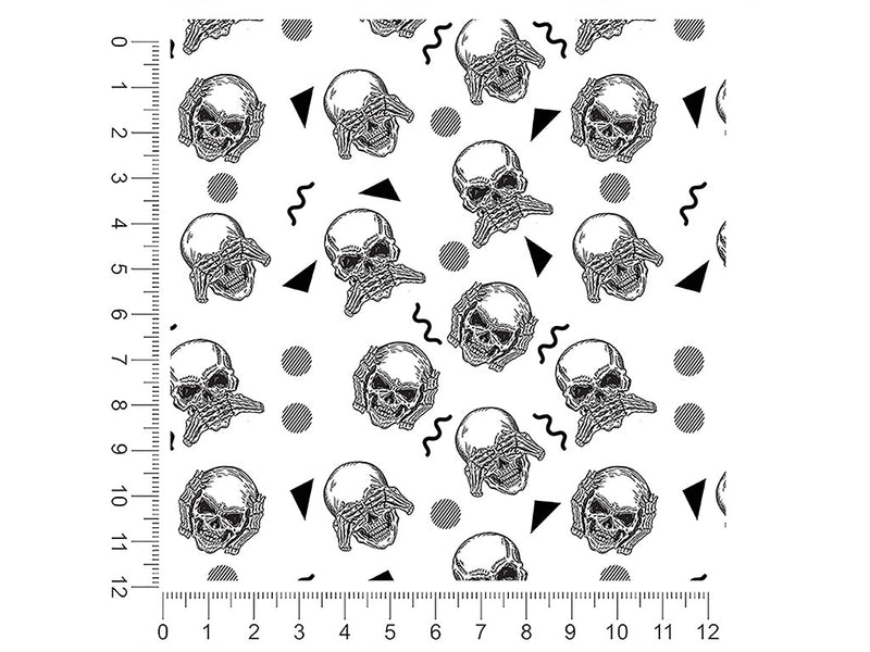 three monkeys skull and bones 1ft x 1ft Craft Sheets
