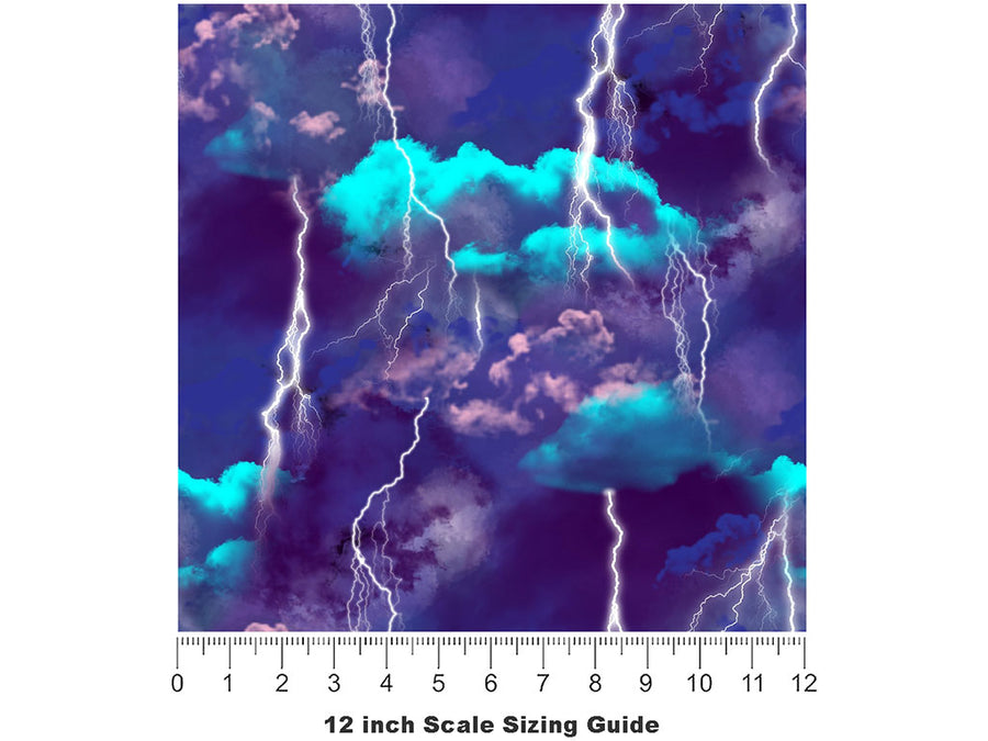 Thunderous Echoes Sky Vinyl Film Pattern Size 12 inch Scale~Rwraps Thunderous Echoes Sky Sizing Chart~2