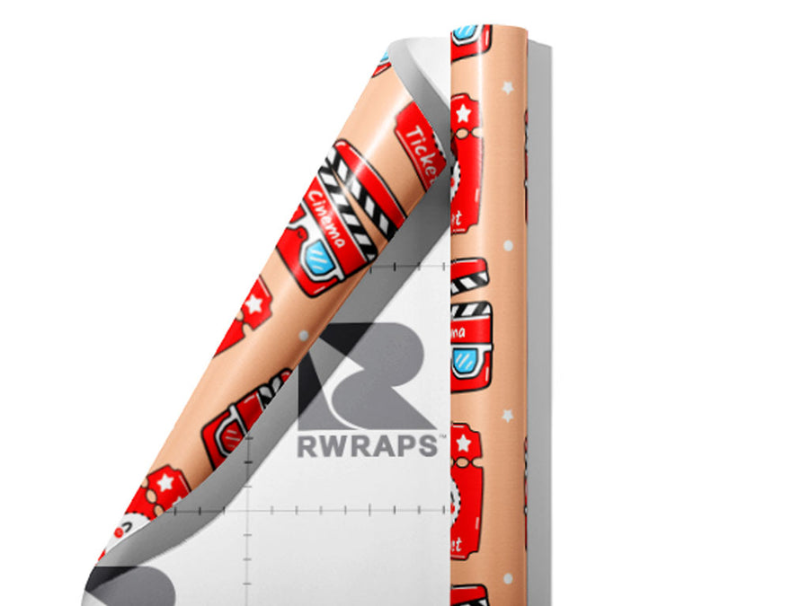 Tickets Please Movie Wrap Film Sheets~Rwraps Series 914 Tickets Please Movie Scrolled Sheet~3