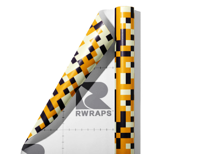 Tiger Stripe Pixel Wrap Film Sheets~Rwraps Series 914 Tiger Stripe Pixel Scrolled Sheet~3